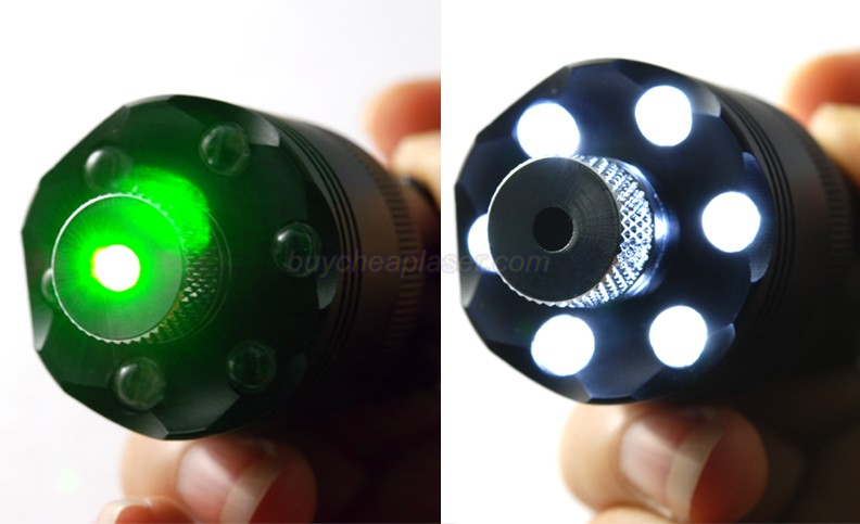 200mw強力グリーンレーザーポインター　建築用,ledライト付き