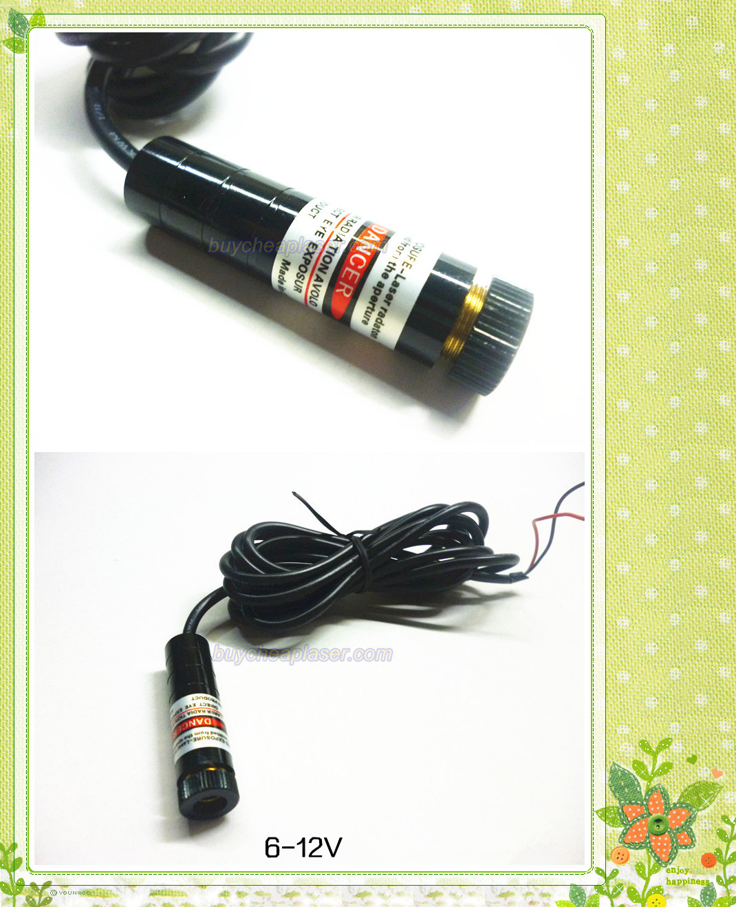 レッドレーザーモジュール　50mwレーザーポインター