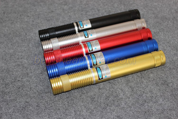 新品1w 青色レーザーポインタ高出力5in1照射形状可変　瞬間点火